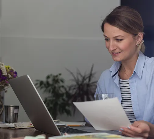 Individual working on accounting statements under controller services in NYC