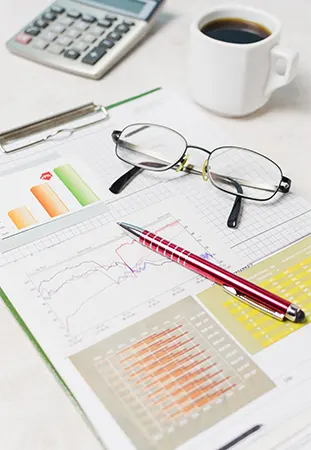 Financial reports and documents representing outsourced financial controller services in New York